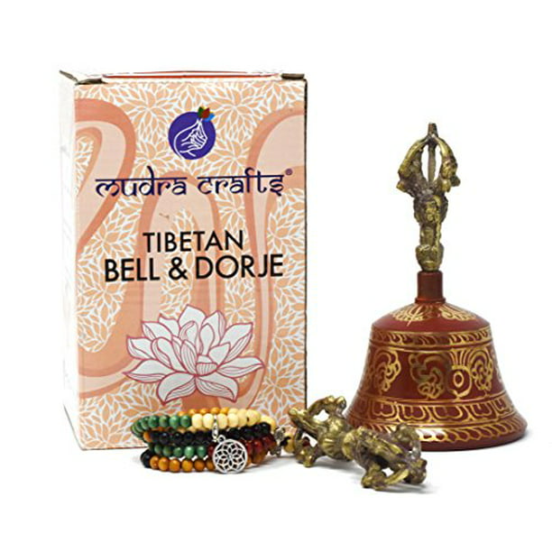 Three Eye Store Large Tibetan Buddhist Meditation Bell and Dorje Set
